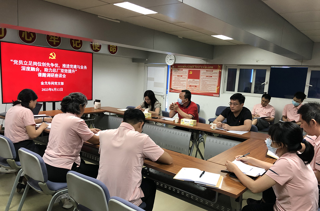 党建引领谱新篇，凝心聚力促发展——总厂党委书记许镇江到金戈车间党支部发展调研座谈